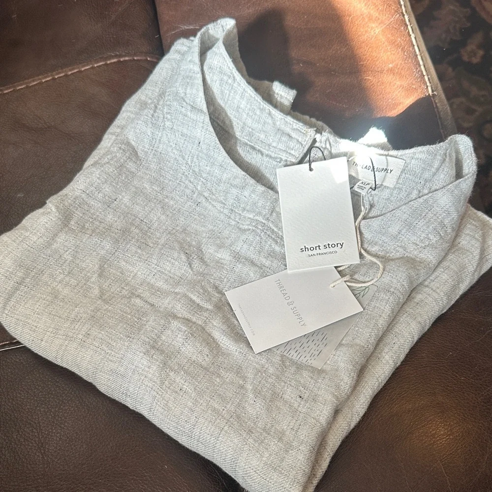 Thread & Supply Light Gray Linen Tank Top - Picture 8 of 9